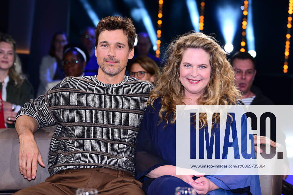 Florian David Fitz and Diana Amft during the NDR Talk Show on October 16, 2026, at NDR Studio Lokstedt in Hamburg, Germany; NDR Talk Show in Hamburg, Germany