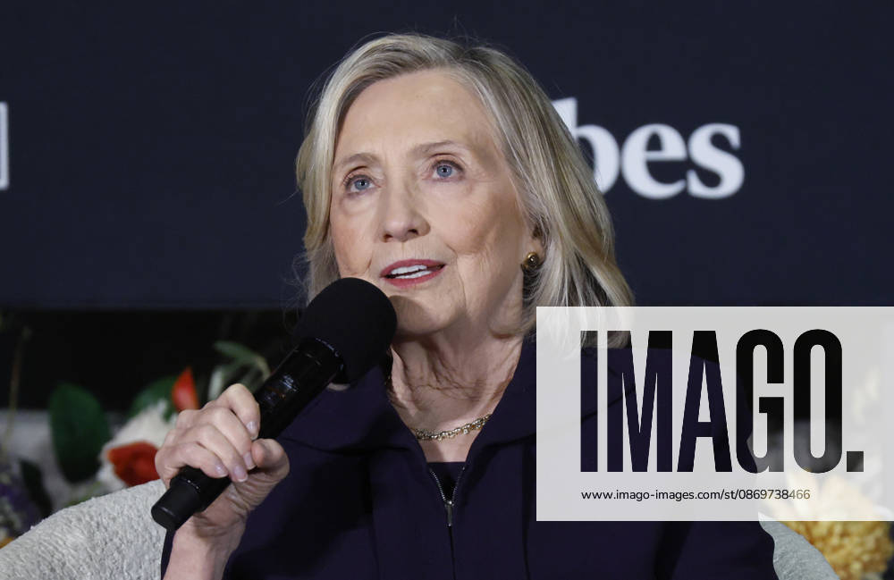 67th United States Secretary of State Hillary Rodham Clinton speaks at the Forbes 30 50 5-Year Anniversary Summit at The Mandarin Oriental on Friday, October 16, 2026 in New York City. NYP20261016165 JOHNxANGELILLO
