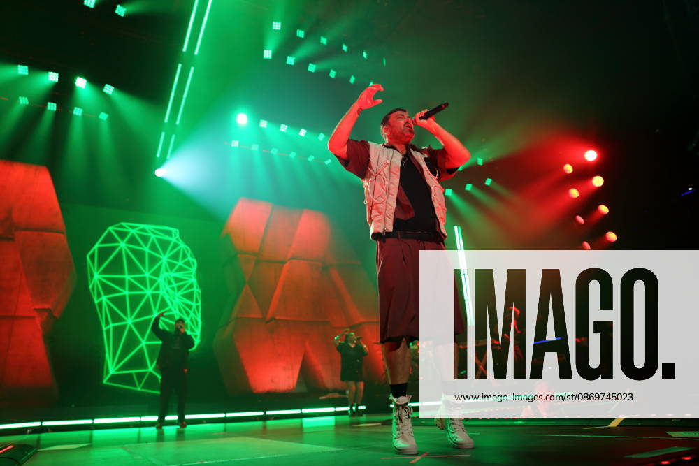 Marten Laciny, also known as Marteria, at a concert at the Max Schmeling Halle in Berlin, October 16, 2026 Marteria Concert Berlin