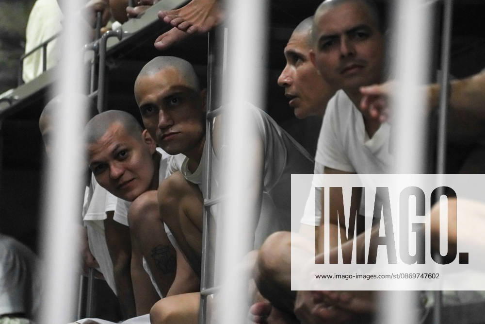 Gang members are seen through their cells during Costa Rican President Laura Fernandez s tour of the Terrorism Confinement Center (CECOT), in Tecoluca. Fernandez is on a three-day official visit to El Salvador to see the maximum-security prison that President Nayib Bukele’s government built as part of its crackdown on gangs. Costa Rica recently opened its own high-security prison, the High Containment Center Against Organized Crime, which is modeled on CECOT. Tecoluca El Salvador - ZUMAs197 20261016_aaa_s197_485