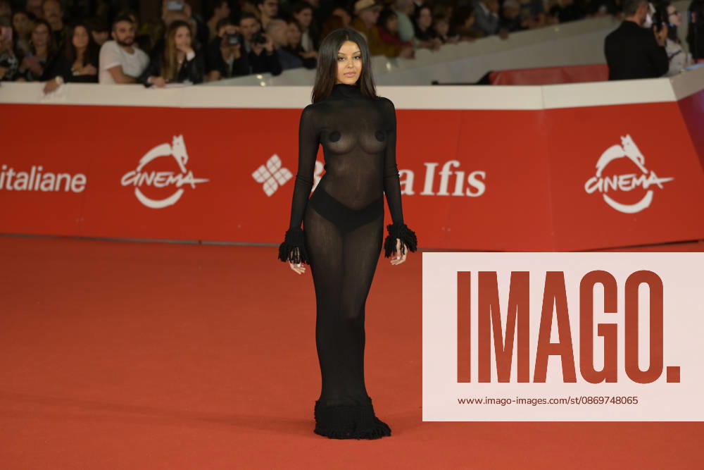 Un jeu dangereux red carpet in Rome, Italy - Zahia Dehar attends the red carpet for the film Un jeu dangereux at the 2026 Rome Film Fest, held at the Auditorium Parco della Musica. Rome Italy