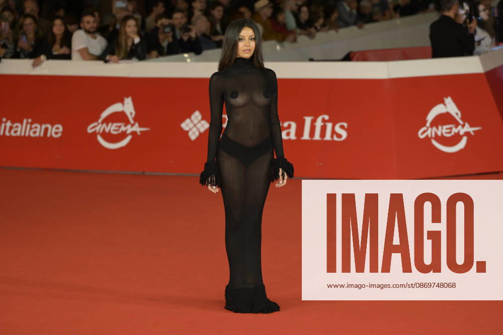 Un jeu dangereux red carpet in Rome, Italy - Zahia Dehar attends the red carpet for the film Un jeu dangereux at the 2026 Rome Film Fest, held at the Auditorium Parco della Musica. Rome Italy