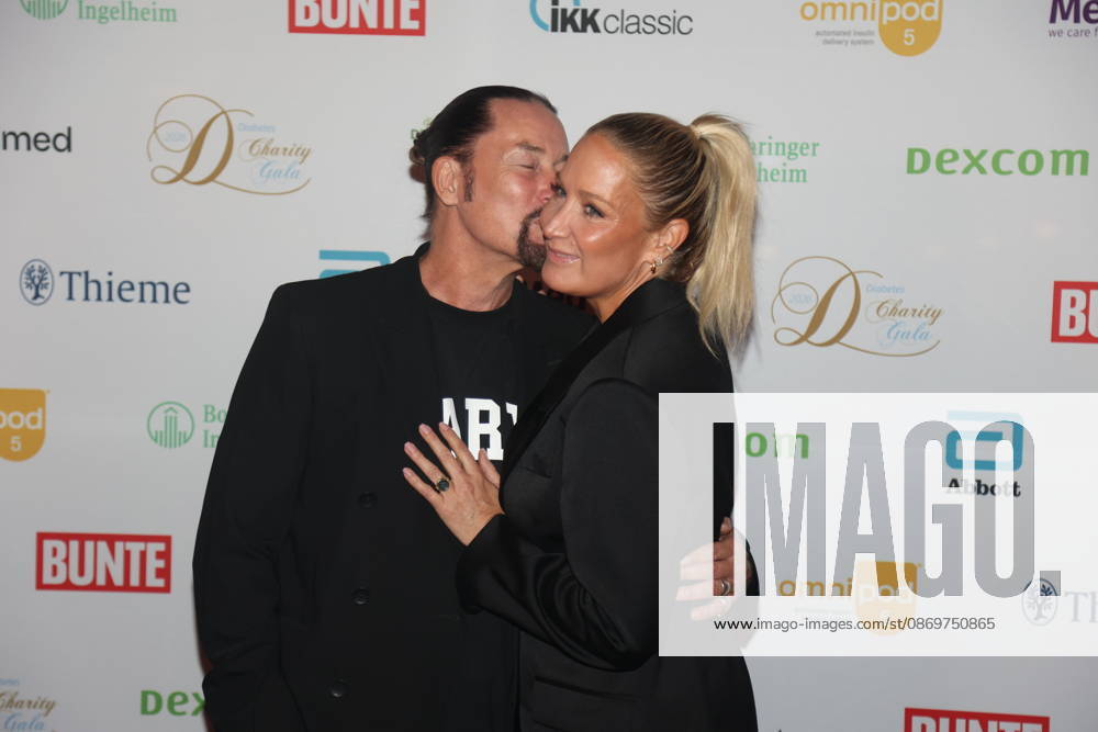 Janine Kunze with her husband Dirk Budach at the 15th Diabetes Charity Gala 2026 at Bar jeder Vernunft in Berlin