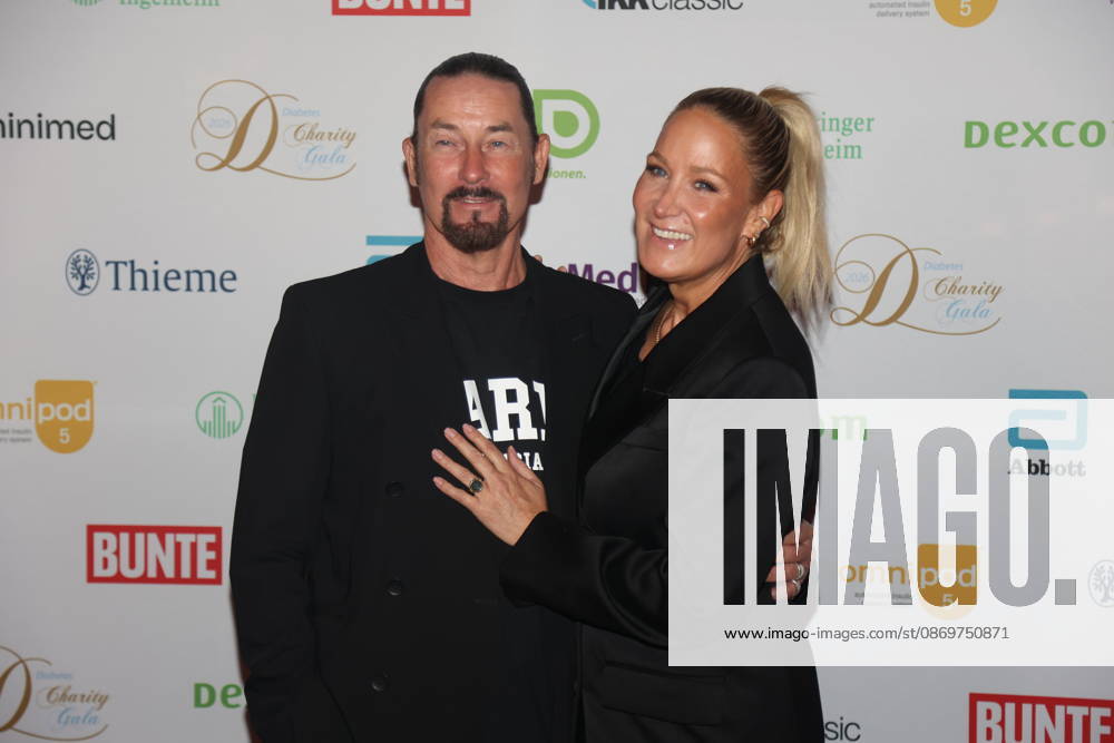 Janine Kunze with her husband Dirk Budach at the 15th Diabetes Charity Gala 2026 at Bar jeder Vernunft in Berlin