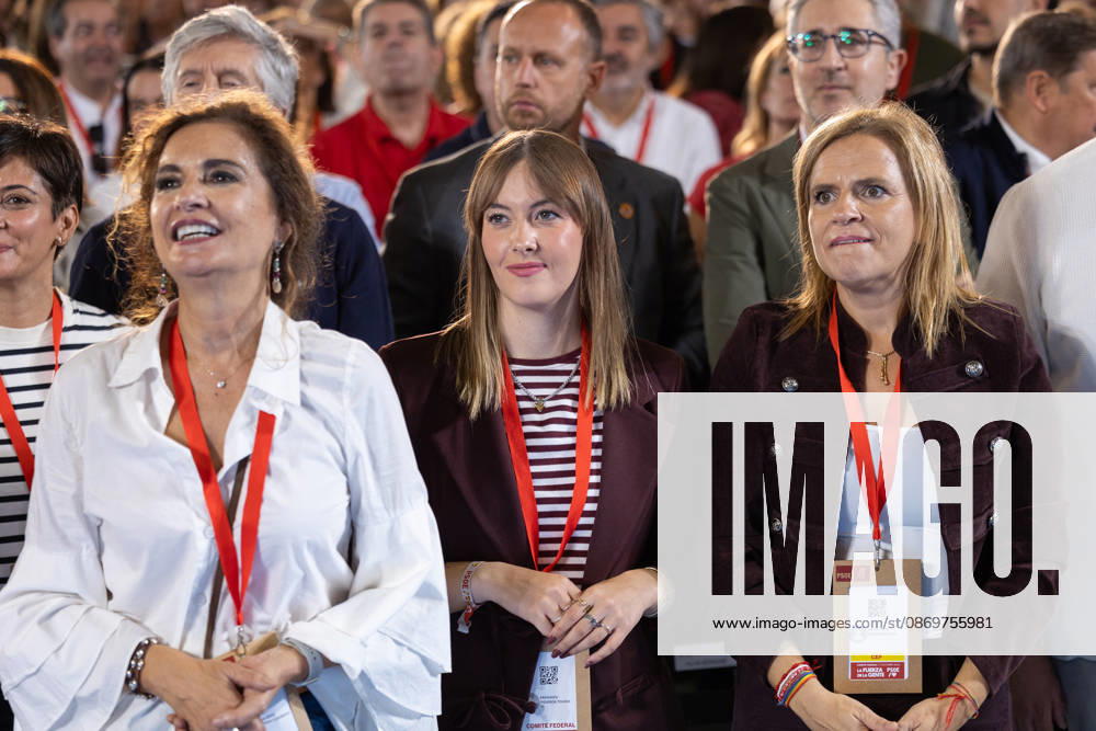 The PSOE holds its Federal Committee meeting in Fuenlabrada, Madrid I D The secretary general of the PSOE in Andalusia, María Jesús Montero; the secretary general-elect of the Socialist Youth of Spain (JSE), Aránzazu Figueroa; and the Government Delegate for the Valencian Community, Pilar Bernabé, during the PSOE Federal Committee meeting at the Tomás y Valiente Art Center on October 17, 2026, in Fuenlabrada, Madrid, Spain. The Committee served to ratify the party’s candidate lists for the general election on November 29 and to endorse its Secretary-General, Pedro Sánchez, as the candidate for Prime Minister. OCTOBER 17, 2026 Jesús Hellí Fuenlabrada, Madrid Fuenlabrada, Madrid, Spain