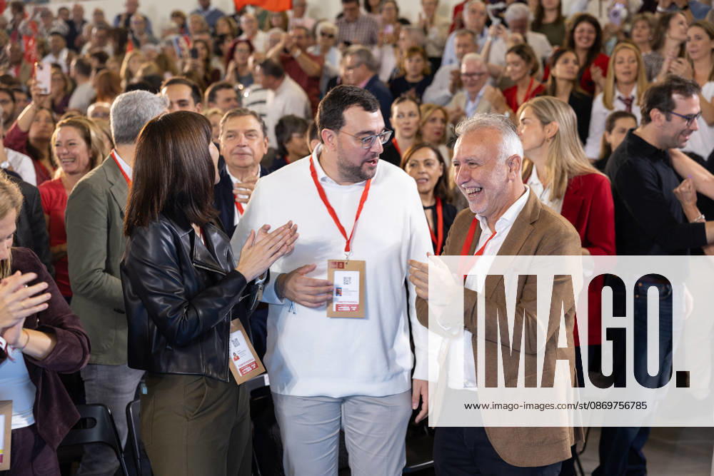 The PSOE Holds Its Federal Committee Meeting in Fuenlabrada, Madrid The Secretary-General of the PSPV-PSOE and Minister of Science, Innovation, and Universities, Diana Morant; the President of the Principality of Asturias and Secretary-General of the FSA-PSOE, Adrián Barbón; and the Minister of Territorial Policy and Democratic Memory, Ángel Víctor Torres, during the PSOE Federal Committee meeting at the Tomás y Valiente Art Center on October 17, 2026, in Fuenlabrada, Madrid, Spain. The Committee served to ratify the party’s candidate lists for the general elections on November 29 and to confirm its Secretary-General, Pedro Sánchez, as the candidate for President of the Government. OCTOBER 17, 2026 Jesús Hellí Fuenlabrada, Madrid Fuenlabra