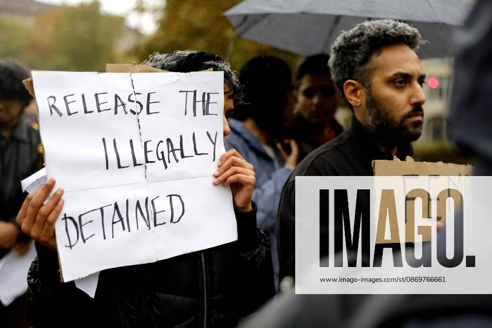 BERLIN, GERMANY - OCTOBER 17, 2026: A small group of demonstrators hold placards at Oranienplatz in the Kreuzberg district to show solidarity with mass protests in India and to protest against the crackdown on them, as several people take the floor to discuss the situation. The demonstration followed a call by Neha Bora, president of the All India StudentsÃ¢â‚¬â ¢ Association (AISA), for people everywhere to back the protests, saying Ã¢â‚¬oeeverywhere is Jantar MantarÃ¢â‚¬Â, the site in Delhi where the main protests are taking place. The protests demand the resignation of Chief Election Commissioner Gyanesh Kumar over a revision of electoral rolls that opponents say led to the mass deletion of voters, whi - ZUMAq101 20261017_zna_q101_066