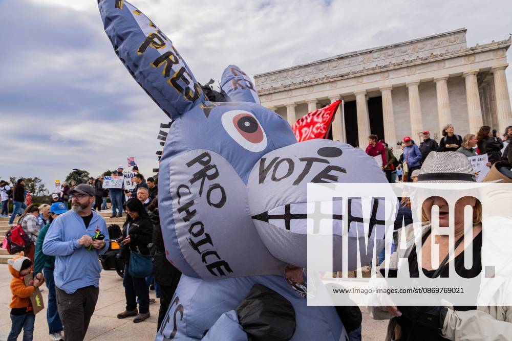 Protestors demonstrate in Washington D.C. as part of the No Kings: vote early nation wide protest. This Protest comes as the midterm elections come that could see the republicans loose control in congress Washington USA - ZUMAw218 20261017_znp_w218_001