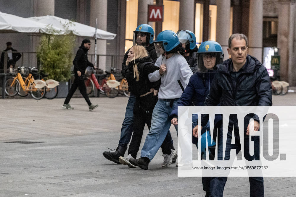 Police detain 160 as unrest continues for second day in Milan MILAN, ITALY - OCTOBER 18: Police carry out numerous detentions and arrests as protesters, including many young demonstrators, flee from law enforcement during urban unrest following demonstrations against the high cost of living in Milan, Italy, on October 18, 2026. Damage to shops and public property was reported across the city amid the clashes. Andrea Carrubba Anadolu Milan Italy. Editorial use only. Please get in touch for any other usage.