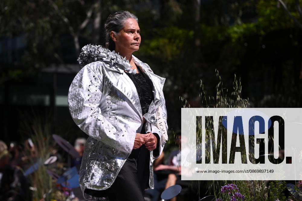 MELBOURNE FASHION WEEK PREVIEW, A model walks the runway during a 2026 Melbourne Fashion Week Runway Preview, at Sky Park, Melbourne, Monday, October 19, 2026. The preview features a selection of the upcoming collections that will appear on M FW runways including designers OUT OF HAND x Lisa Waup, Ebony Noire, Van Ermel Scherer, Perple, Gotham, Wilson Jedd Adams, Asiyam, Atoir, NGALI, Kuwaii, HoMie, Collective Closets x Mariam Farah, TOJHÃÄ, Amy Cottrell, BAAQIY and Sean Rentero. ( NO ARCHIVING MELBOURNE VICTORIA Australia