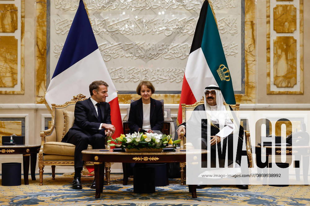 President Macron Visit To Kuwait French President Emmanuel Macron meets with the Emir of Kuwait Sheikh Mishal Al-Ahmad Al-Jaber Al-Sabah, at Bayan Palace in Kuwait City, Kuwait, October 19, 2026. Photo by Benoit Tessier Pool ABACAPRESS.COM Kuwait City Kuwait