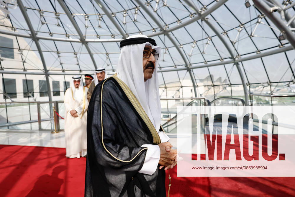 President Macron Visit To Kuwait The Emir of Kuwait Sheikh Mishal Al-Ahmad Al-Jaber Al-Sabah looks on, at Kuwait International Airport in Kuwait City, Kuwait, October 19, 2026. Photo by Benoit Tessier Pool ABACAPRESS.COM Kuwait City Kuwait
