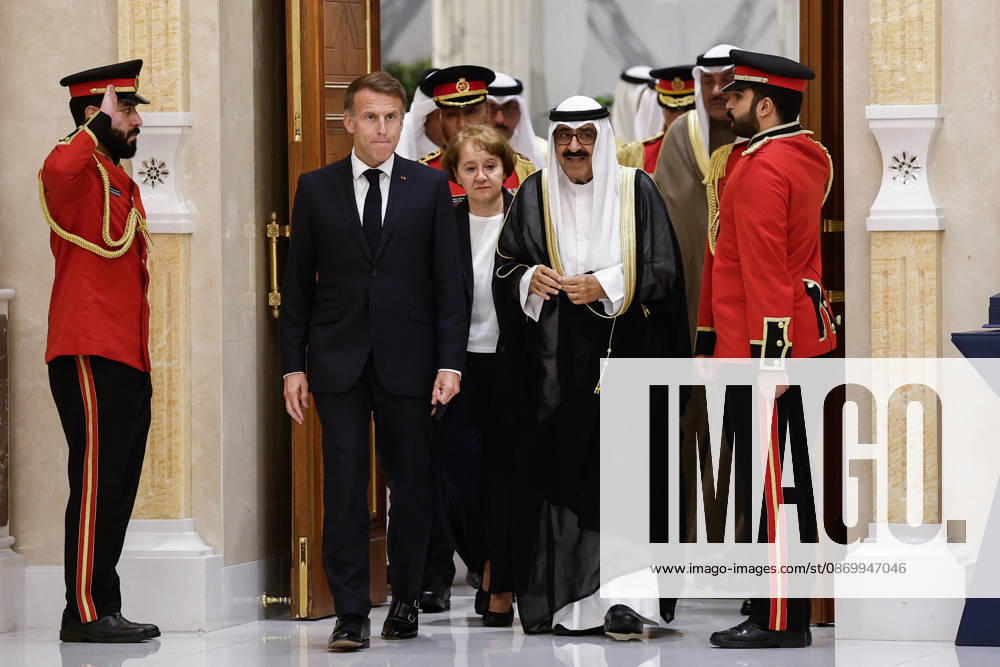 President Macron Visit To Kuwait French President Emmanuel Macron meets with the Emir of Kuwait Sheikh Meshal Al-Ahmad Al-Jaber Al-Sabah, at Bayan Palace in Kuwait City, Kuwait, October 19, 2026. Photo by Benoit Tessier Pool ABACAPRESS.COM Kuwait City Kuwait
