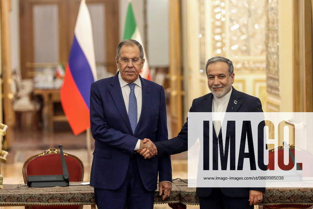 Russian Foreign Minister Sergey Lavrov meets Iranian counterpart Abbas Araghchi in Tehran TEHRAN, IRAN - OCTOBER 19: Russian Foreign Minister Sergey Lavrov and Iranian Foreign Minister Abbas Araghchi hold a joint press conference at the Ministry of Foreign Affairs building in Tehran, Iran, on October 19, 2026. Fatemeh Bahrami Anadolu Tehran Iran. Editorial use only. Please get in touch for any other usage.