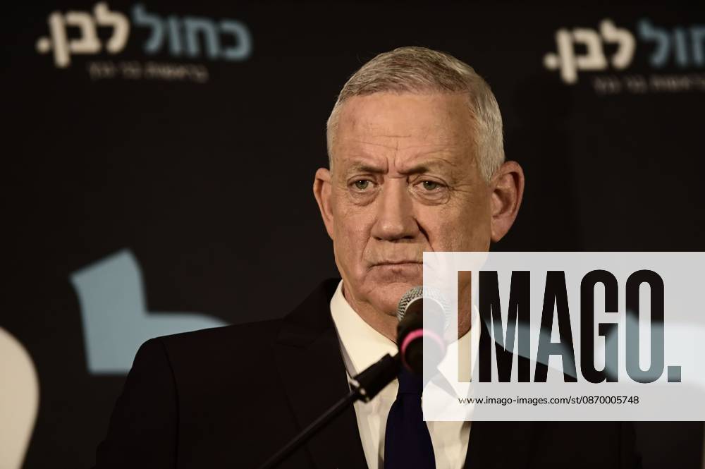 Benny Gantz, chairman of Israel s Blue and White party, holds a press conference in Ramat Gan, Israel, October 19, 2026, during which he announces his withdrawal from the upcoming elections. Ramat-Gan Israel - ZUMAq101 20261019_zna_q101_052