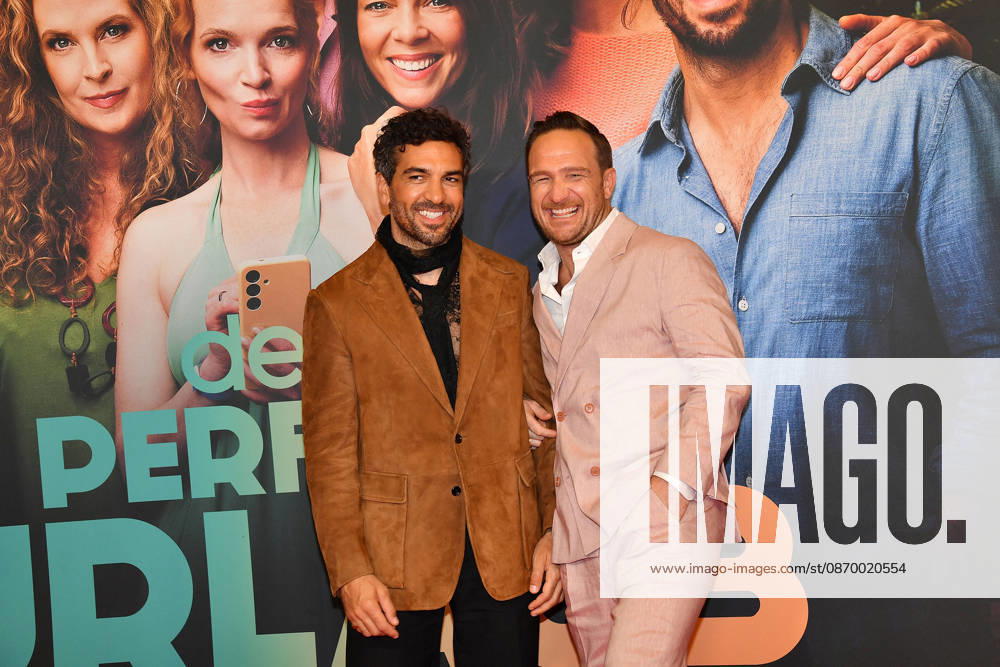 Elyas M. Barek and Frederick Lau at the premiere of *Der perfekte Urlaub* at the Mathaeser Filmpalast on October 19, 2026, in Munich, Germany. Premiere of *Der perfekte Urlaub* in Munich, Germany