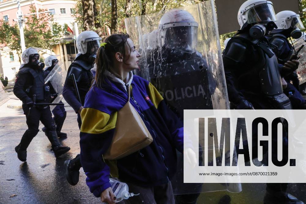 Tirana, AL: TIRANA, ALBANIA, OCTOBER 19, 2026: Demonstrators take part in student-led anti-government protests in Tirana as the mobilisation enters its seventh consecutive day. Protesters demand improved university conditions, government accountability and the resignation of Prime Minister Edi Rama. Tirana AL - ZUMAq101 20261019_zna_q101_103
