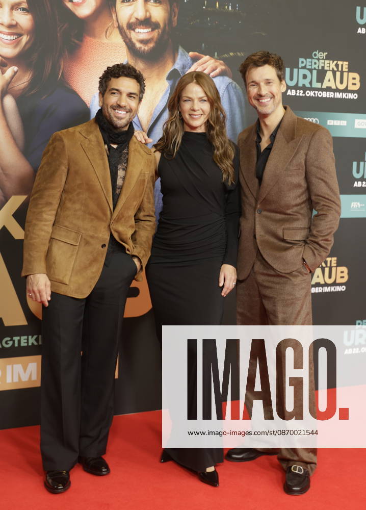 Theatrical release: October 19, 2026 Elyas M. Barek, Jessica Schwarz, and Florian David Fitz at the world premiere of *DER PERFEKTE URLAUB* at the Mathäser Filmpalast in Munich, October 19, 2026, Munich, Mathäser Filmpalast, Baern, D