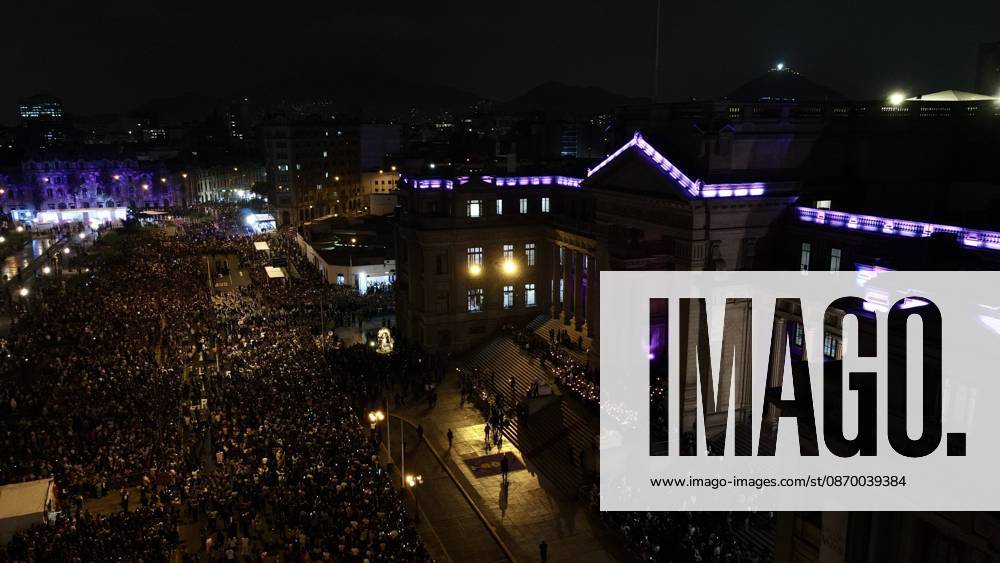Thousands of devotees join Lord of Miracles procession in Lima LIMA, PERU - OCTOBER 19: An aerial view of the area as thousands of devotees accompany the third procession of the Lord of Miracles through the streets of downtown Lima, Peru, on October 19, 2026. Held every October, the processions draw thousands of faithful and are considered among the largest religious gatherings in Latin America. The procession includes a tribute in front of the Palace of Justice and passes through the streets of Lima’s Historic Center. Klebher Vasquez Anadolu Lima Peru. Editorial use only. Please get in touch for any other usage.