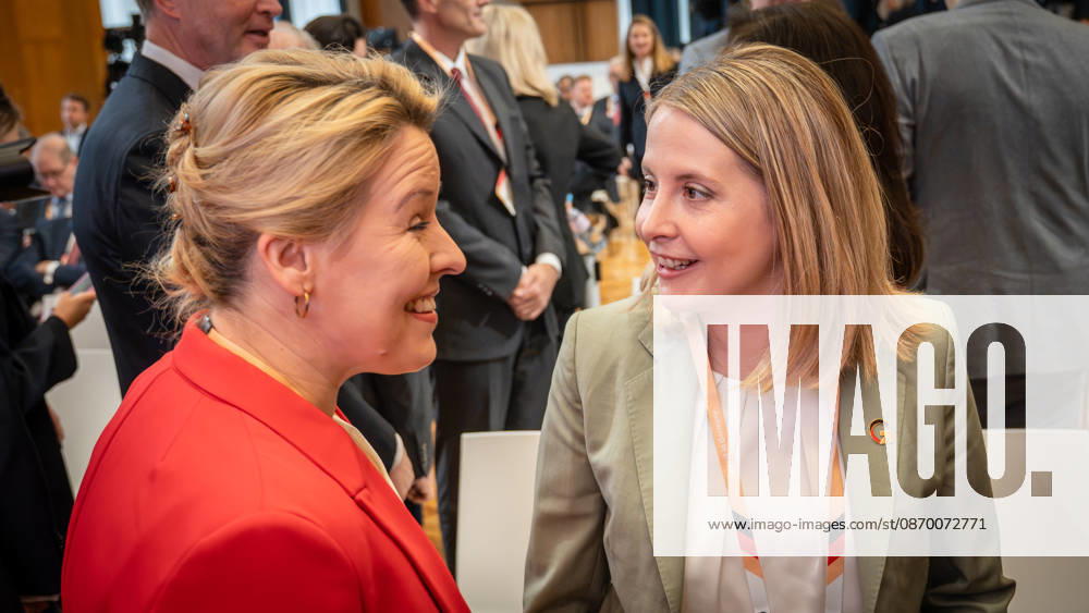 Franziska Giffey and Verena Hubertz (from left) at the Invest in Germany Summit 2026 at the ESMT European School of Management and Technology in Berlin, Berlin, Germany; ESMT Berlin