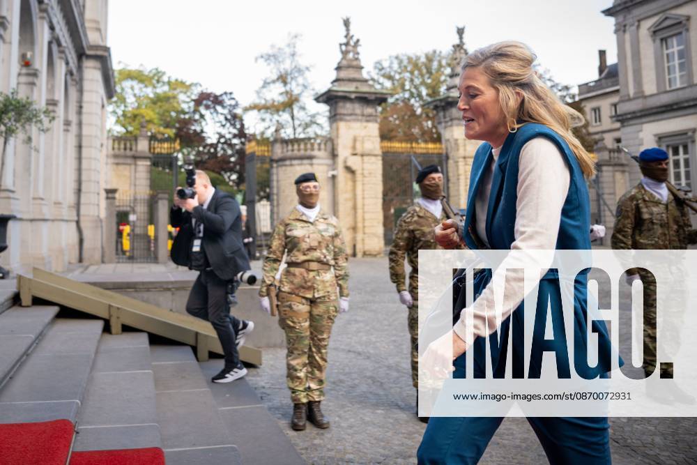 Minister of Justice Annelies Verlinden arrives for a meeting of several Federal Minister s with a Turkish delegation, Tuesday 20 October 2026, in Brussels. JONASxROOSENS 190367079
