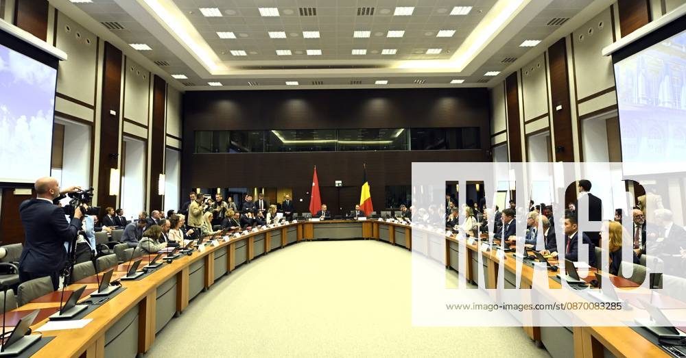 Ministerial Meeting Belgium -Turkiye BRUSSELS, BELGIUM - OCTOBER 20 : Belgium is hosting a ministerial meeting at the Egmont Palace in Brussels, bringing together seven Belgian and Turkish ministers responsible for Foreign Affairs, Justice, Security and Migration. Belgian delegation (Maxime Prévot Minister for Foreign Affairs, European Affairs and Development Cooperation - Annelies Verlinden, Minister for Justice - Bernard Quintin, Minister for Security and the Interior - Anneleen Van Bossuyt, Minister for Asylum and Migration, and for Social Integration) & Turkish delegation (Hakan Fidan Minister for Foreign Affairs - Akin Gürlek, Minister for Justice - Mustafa Çiftçi, Minister for the Interior) on October 20, 2026 in Brussels, Belgium, 20
