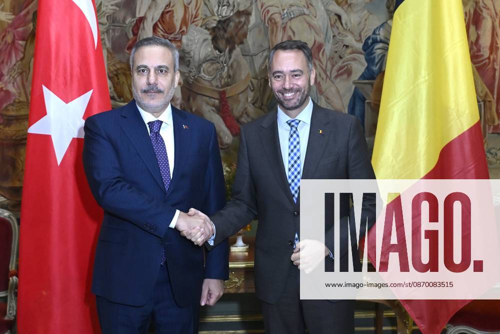 Ministerial Meeting Belgium -Turkiye BRUSSELS, BELGIUM - OCTOBER 20 : Belgium is hosting a ministerial meeting at the Egmont Palace in Brussels, bringing together seven Belgian and Turkish ministers responsible for Foreign Affairs, Justice, Security and Migration. Belgian delegation (Maxime Prévot Minister for Foreign Affairs, European Affairs and Development Cooperation) & Turkish delegation (Hakan Fidan Minister for Foreign Affairs) on October 20, 2026 in Brussels, Belgium, 20 10 2026 Brussels Belgium