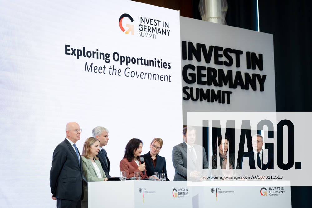 Invest in Germany Summit, Berlin, ESMT Invest in Germany Summit, Berlin, ESMT, Friedrich Merz, Federal Chancellor Katherina Reiche, Federal Minister of Economic Affairs Lars Klingbeil, Federal Minister of Finance Steffen Bilger, Federal Minister of Transportation Dorothee Bär, Federal Minister of Research Verena