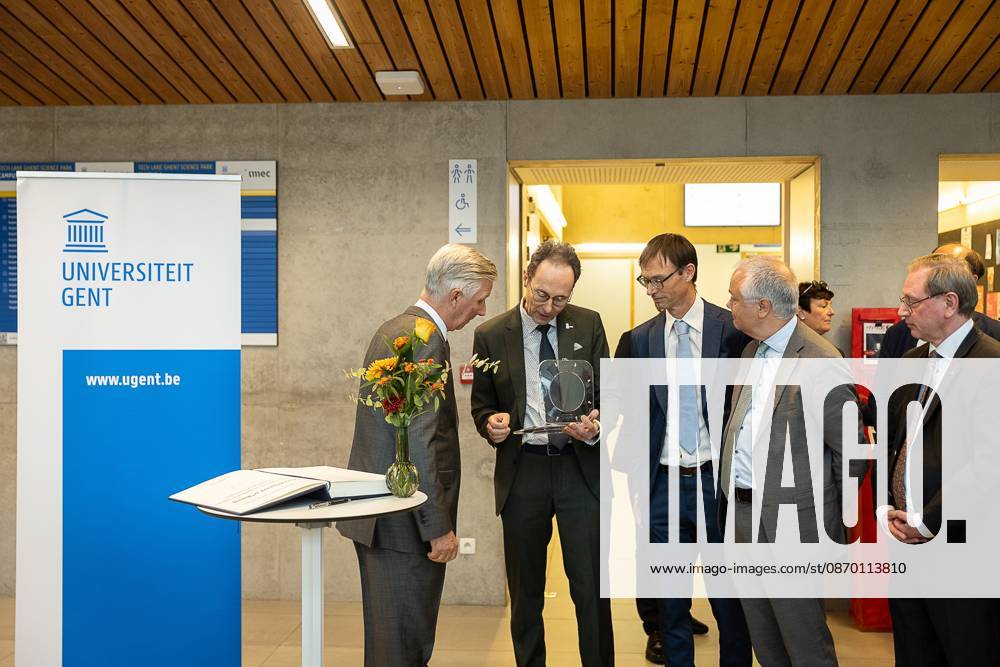 King Philippe - Filip of Belgium pictured during a visit to IGent, a research building at the UGent University where scientists and companies collaborate to develop innovative technologies, on Tuesday 20 October 2026, in Gent. JAMESxARTHURxGEKIERE 190398431
