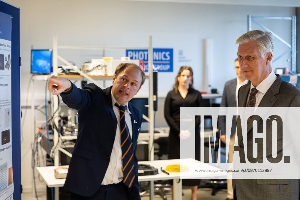 King Philippe - Filip of Belgium pictured during a visit to IGent, a research building at the UGent University where scientists and companies collaborate to develop innovative technologies, on Tuesday 20 October 2026, in Gent. JAMESxARTHURxGEKIERE 190398481