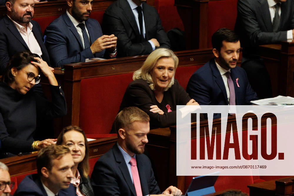 Marine Le Pen (RN) during a question and answer session with the government at the National Assembly in Paris, on October 20, 2026. - ZUMAs287 20261020_zip_s287_035