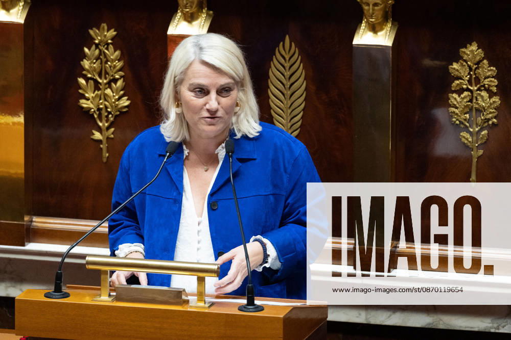 Debate on the 2027 social security budget - Paris France s Health Minister Stephanie Rist addresses the National Assembly, French Parliament lower house, during the opening debate session on the 2027 social security budget (PLFSS), in Paris on October 20, 2026. Photo by Raphael Lafargue ABACAPRESS.COM Paris France