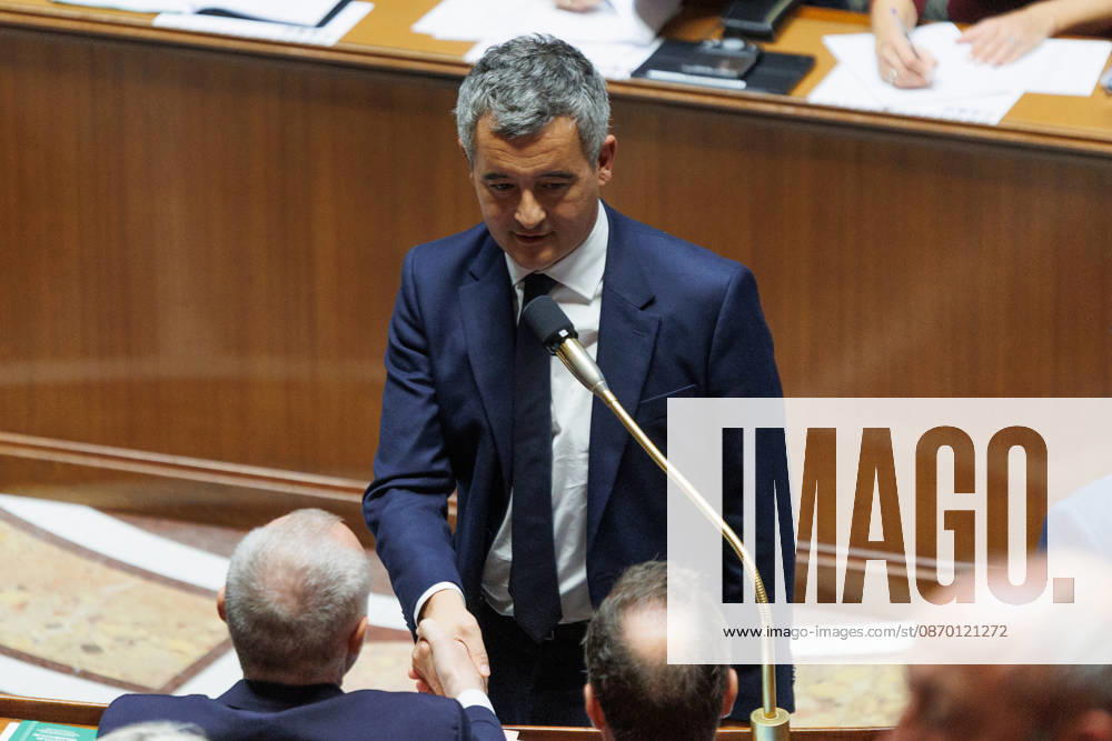 GÃ rald Darmanin, Minister of Justice of France during a question and answer session with the government at the National Assembly in Paris, on October 20, 2026. - ZUMAs287 20261020_zip_s287_041