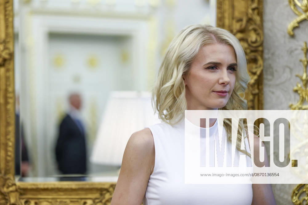 Special Assistant to the President Natalie Harp looks on as President Donald Trump speaks to reporters about efforts to crack down on taxpayer fraud in the Oval Office of the White House in Washington, DC on Tuesday, October 20, 2026. WASP20261020142 JIMxLOxSCALZO
