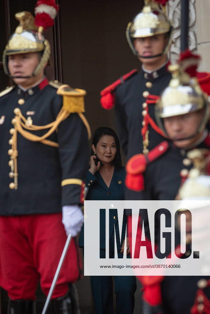 Keiko Fujimori - Daniel Noboa meeting in Peru LIMA, PERU - OCTOBER 20: Peruvian President Keiko Fujimori welcomes Ecuadorian President Daniel Noboa at the Government Palace in Lima, Peru on October 20, 2026. The leaders gathered for the 17th Binational Cabinet meeting between Peru and Ecuador. Jorge Cerdan Anadolu Lima Peru. Editorial use only. Please get in touch for any other usage.