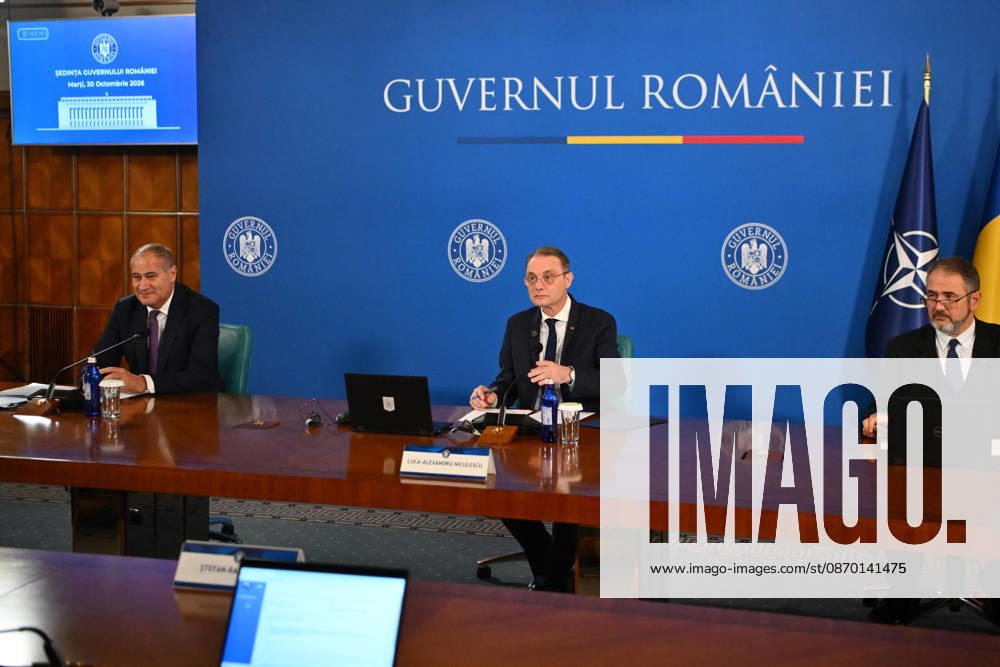 Romania s Parliament approves new Niculescu government BUCHAREST, ROMANIA - OCTOBER 20 : Cabinet members attends the first Government meeting at Victoria Palace in Bucharest, Romania on October 20, 2026. Alex Nicodim Anadolu Bucharest Romania. Editorial use only. Please get in touch for any other usage.