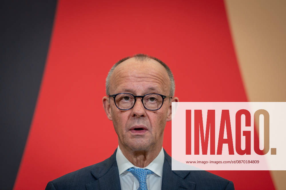 Chancellor Friedrich Merz delivering his closing remarks at the Invest in Germany Summit 2026 at the ESMT European School of Management and Technology in Berlin, Berlin, Germany; ESMT Berlin