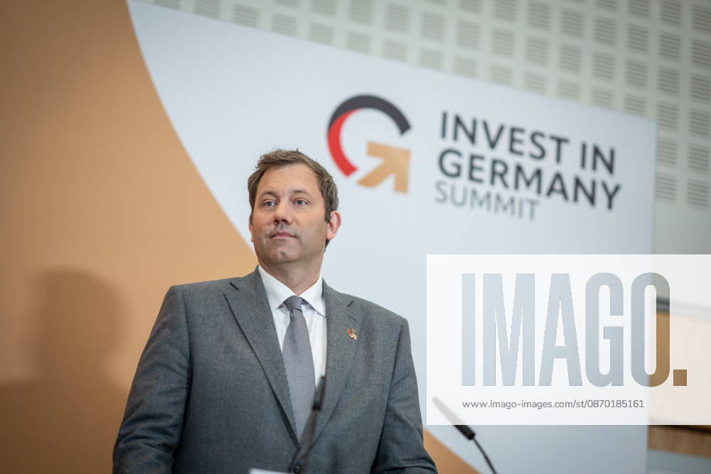 Lars Klingbeil, Federal Minister of Finance, during his closing remarks at the Invest in Germany Summit 2026 at the ESMT European School of Management and Technology in Berlin, Berlin, Germany; ESMT Berlin