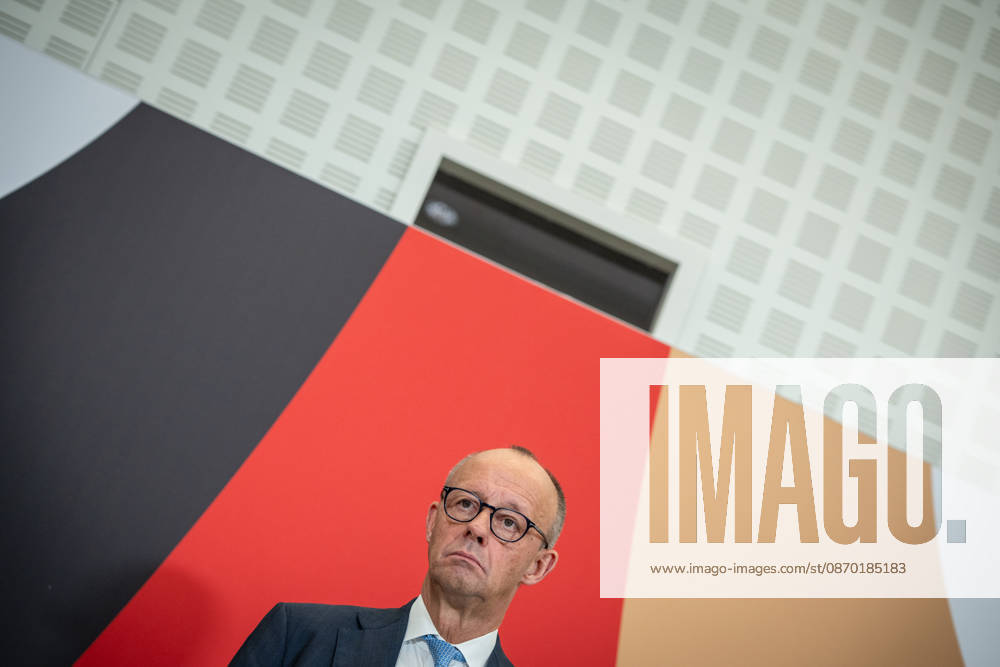 Chancellor Friedrich Merz delivering his closing remarks at the Invest in Germany Summit 2026 at the ESMT European School of Management and Technology in Berlin, Berlin, Germany; ESMT Berlin