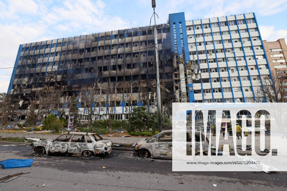 RUSSIA, LUGANSK - OCTOBER 21, 2026: A communication hub suffers damage from a Ukrainian drone strike. Alexander Reka TASS 99700472