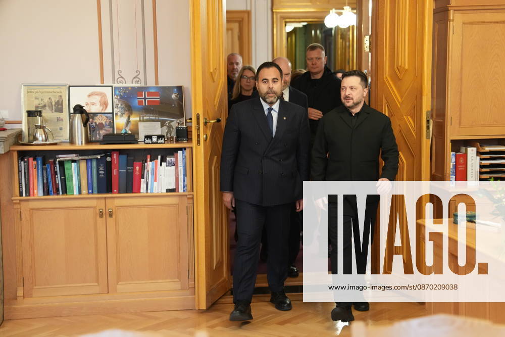 Ukrainian President Visits Norway, Oslo, October 21, 2026. Ukrainian President Volodymyr Zelenskyy visits the Storting, where he meets with Storting President Masud Gharahkhani and the parliamentary leaders. Photo: Ole Berg Rusten, NTB POOL, Oslo, Norway, KnG1LjP6Px4 ED Ref BNC POLKnG1LjP6Px4 jpg