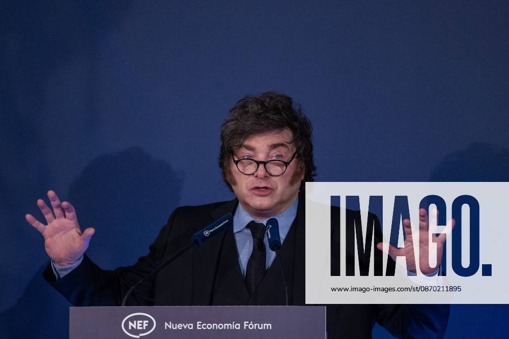 Javier Milei, President of the Argentine Republic attends an informative breakfast organized by Nueva Economia Forum in Madrid. Madrid Spain - ZUMAs197 20261021_aaa_s197_010