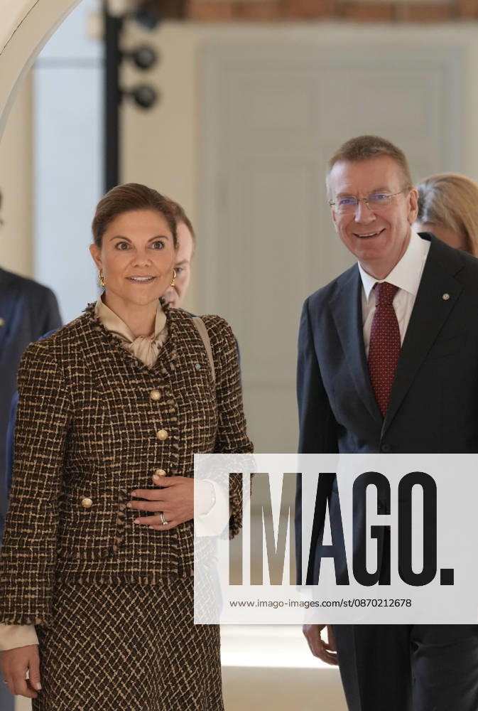 Latvia Sweden Crown Princess Victoria Sweden s Crown Princess Victoria, left, meets with Latvian President Edgars Rinkevics at Riga Castle in Riga, Latvia, October 21, 2026, during her working visit to Latvia. Riga Latvia