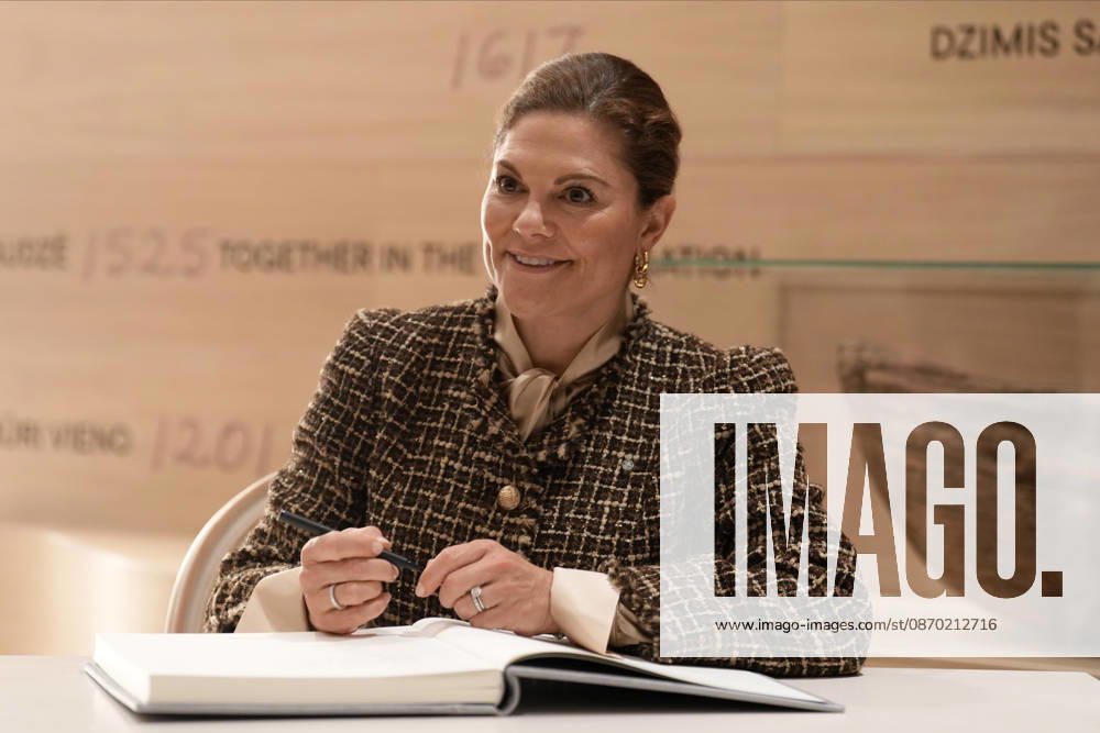Latvia Sweden Crown Princess Victoria Sweden s Crown Princess Victoria signs the guest book during her visit to Riga, Latvia, October 21, 2026. Riga Latvia