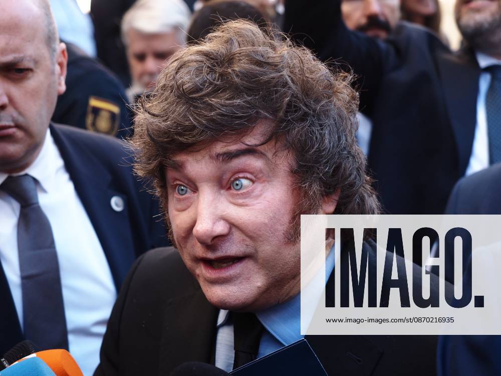 MADRID, SPAIN - October 21: The President of Argentina, Javier Milei, participates at the Real Casino Gran Circulo in the Nueva Economia Forum breakfast, part of Forum Europa. Madrid Spain - ZUMAh199 20261021_zip_h199_027