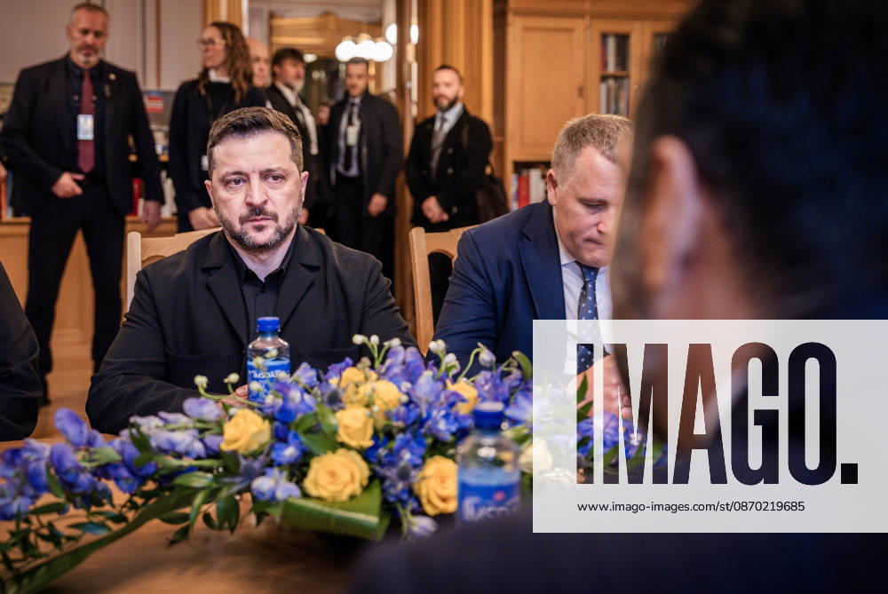 Ukrainian President Visits Norway, Oslo, October 21, 2026. Ukrainian President Volodymyr Zelenskyy visits the Storting, where he meets with Storting President Masud Gharahkhani and the parliamentary leaders. Photo: Ole Berg Rusten, NTB, Oslo, Norway. e CBGSMMnPg. Ref BNC POLe CBGSMMnPg jpg