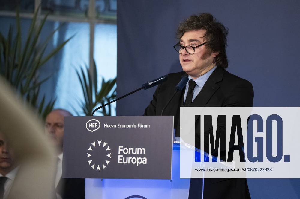 Javier Milei, President of the Argentine Republic attends an informative breakfast organized by Nueva Economia Forum in Real Casino in Madrid Madrid Spain - ZUMAs197 20261021_aaa_s197_042