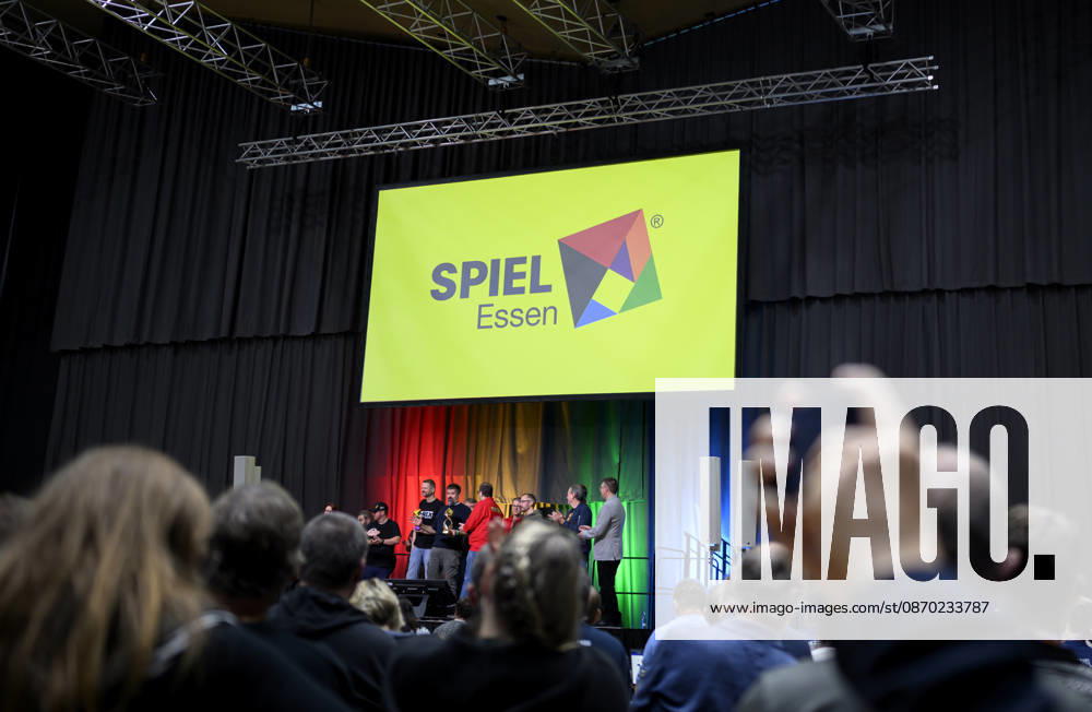 Feature, logo, and lettering for the trade show; press conference on October 21, 2026; SPIEL Essen trade show from October 22–25, 2026, in Essen, Germany, at the Grugahalle