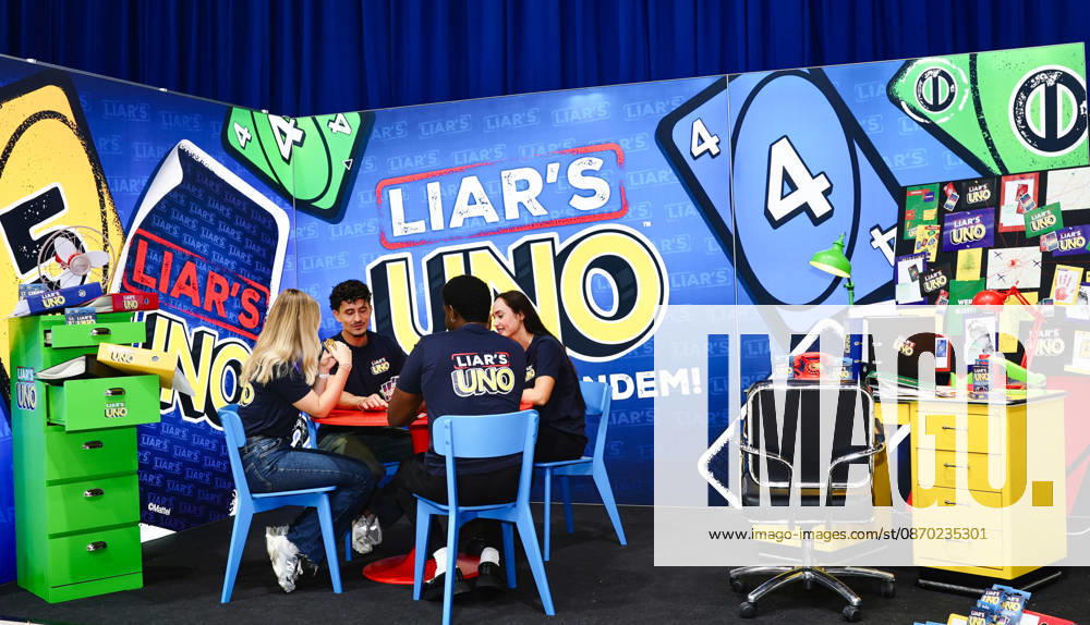 Game 26 Trade Show in Essen: Mattel Unveils New UNO LIAR S Card Game Essen Grugahalle Trade Show NRW Germany