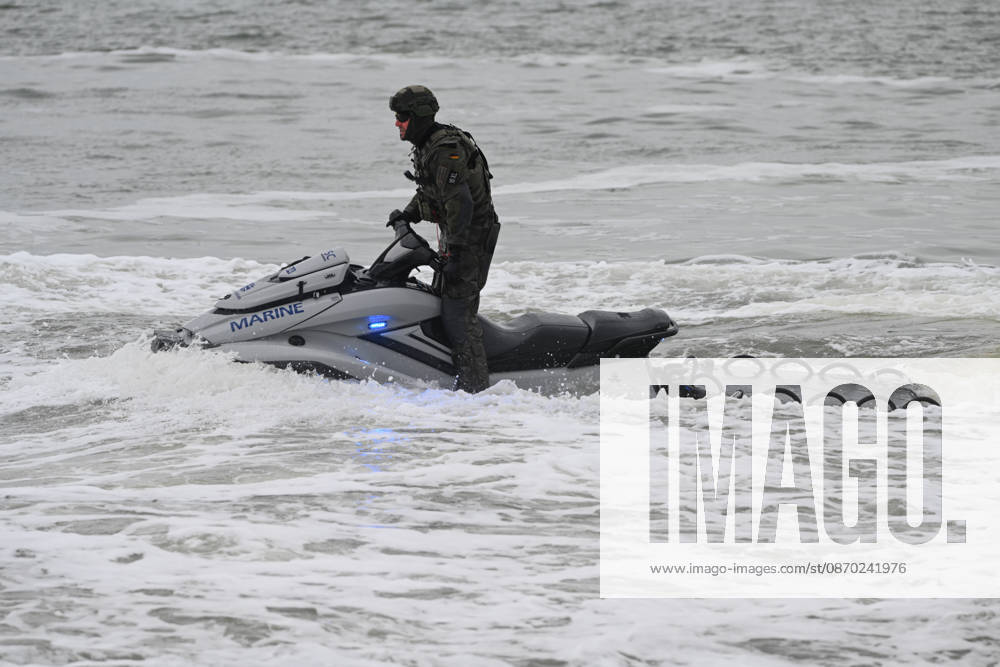 German Armed Forces Unveil New Biber Watercraft The German Navy presents its new Biber watercraft during a dynamic demonstration Soldiers demonstrate the fast and agile, militarily modified jet skis of the Maritime Interdiction Secur